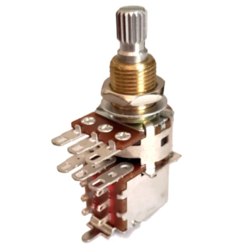 Bourns Stereo/Dual Gang 500K Audio Taper Guitar Pot with Push/Pull Switch