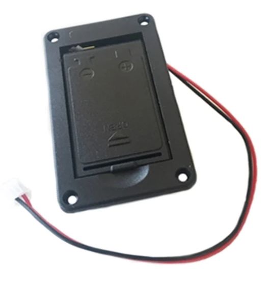 Panel-mount 9 V battery holder with leads